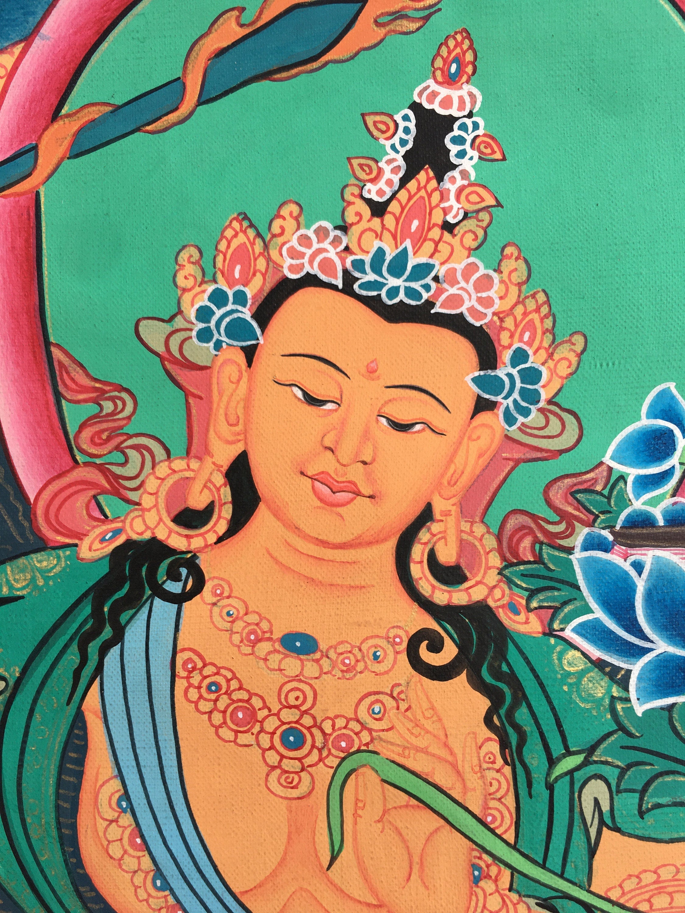 Buddhist Manjushri Thangka | Buddhist Thangka