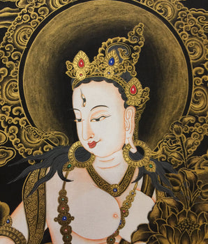 White Tara Thangka  | Tibetan Buddhist Deity Dolkar