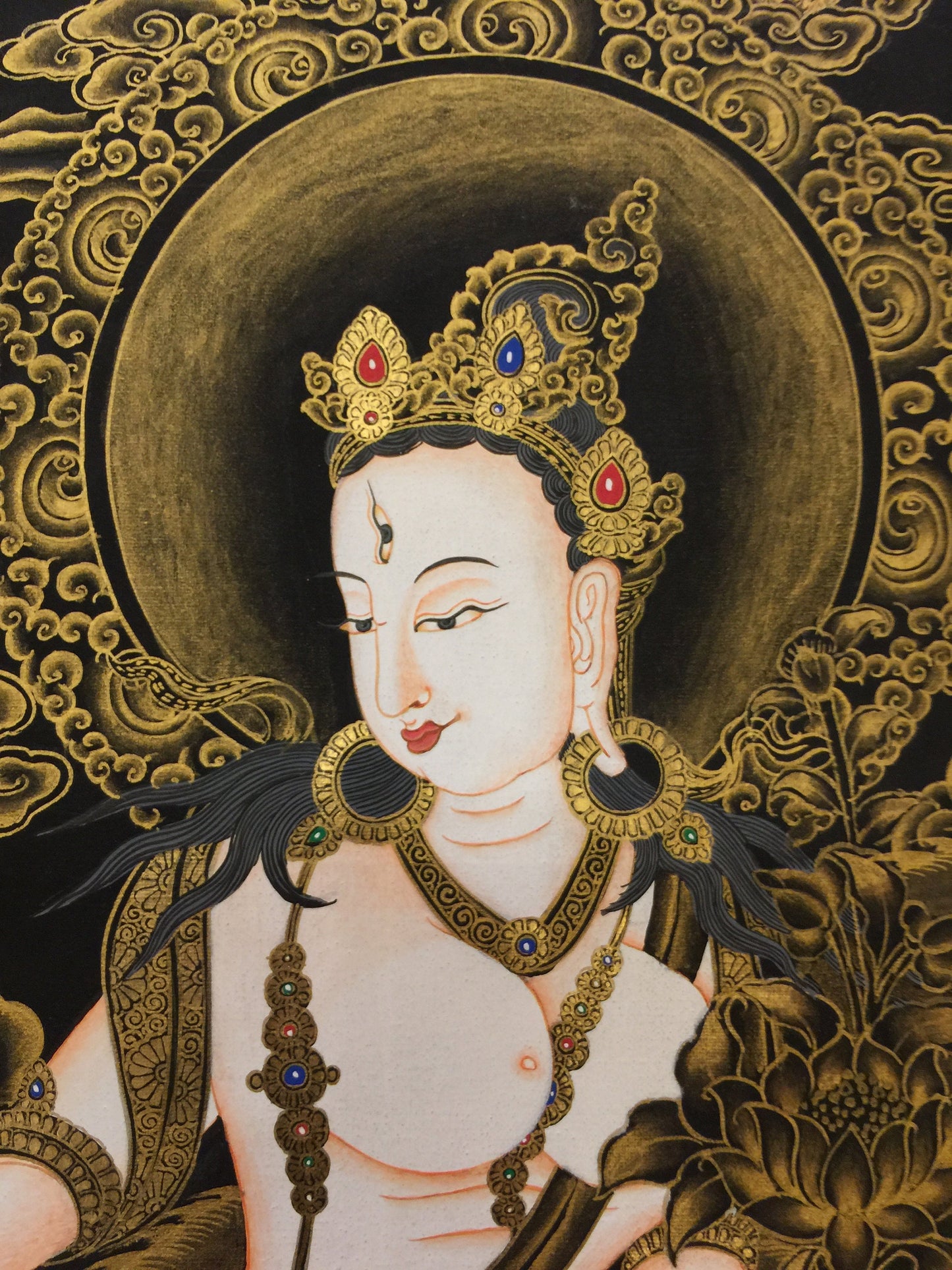 White Tara Thangka  | Tibetan Buddhist Deity Dolkar