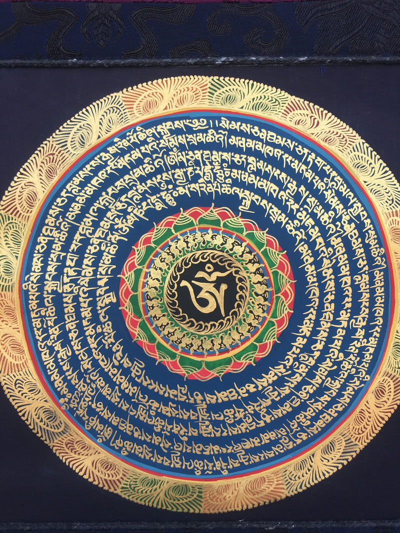 Mounted Mandala Thangka | Religious Handpainted Art | Wall Decoration