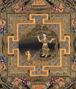 Mayadevi Wall Handing Mandala Thangka | Original Tibetan Painting