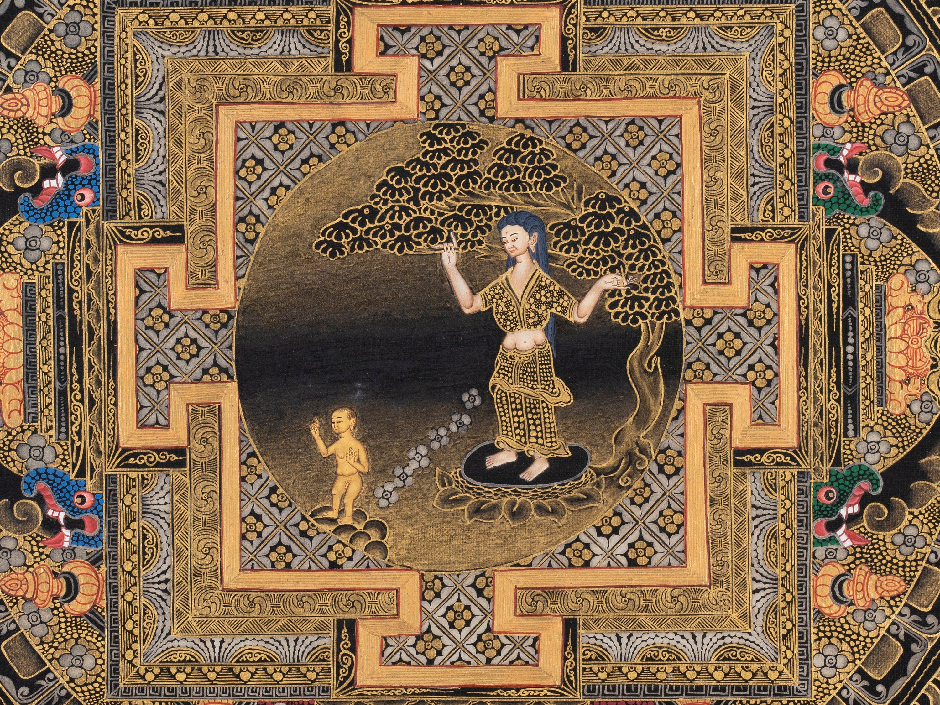 Mayadevi Wall Handing Mandala Thangka | Original Tibetan Painting