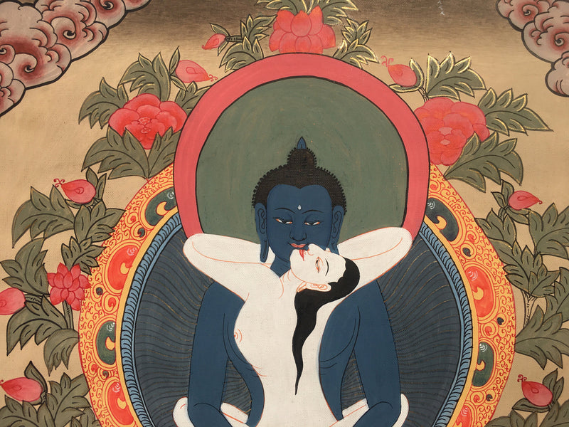 Samantabhara Buddha Thangka | Traditional Buddhist Art | Tibetan Hand Painting