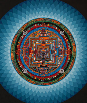 Kalachakra Mandala Thangka |  Tibetan Thangka Art  for Meditation