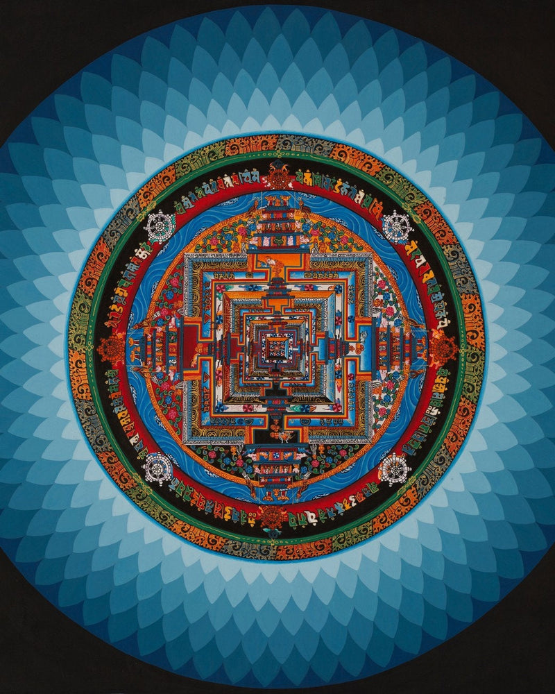 Kalachakra Mandala Thangka |  Tibetan Thangka Art  for Meditation
