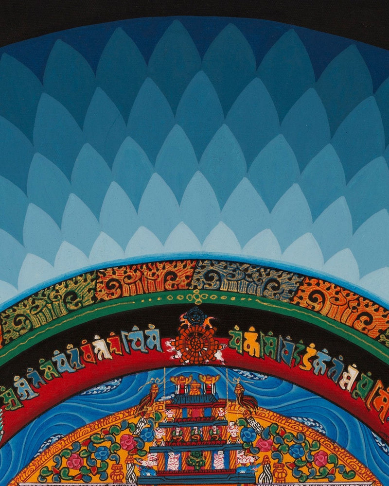 Kalachakra Mandala Thangka |  Tibetan Thangka Art  for Meditation