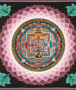 Buddhist Kalachara Mandala Thangka | Orginal Mandala Thangka Painting |