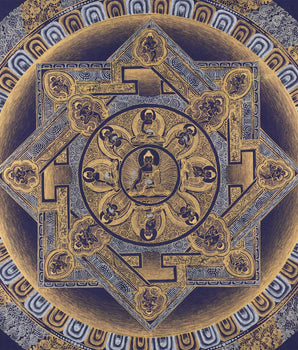 Medicine Buddha Mandala Thangka |  Original Buddhist Art