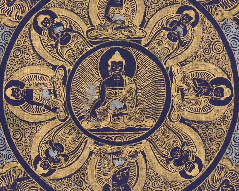 Medicine Buddha Mandala Thangka |  Original Buddhist Art