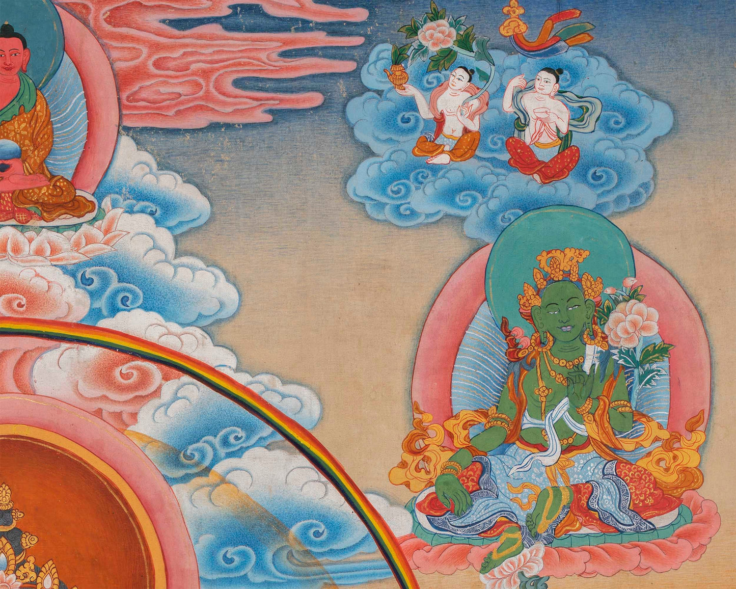 Brocade Chengrezig Thanka |  Buddhist Wall hanging