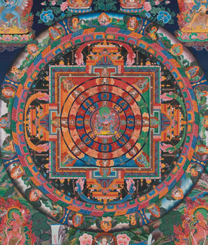 Chakrasamvara Mandala Thangka | Newari Style Painted Art | Wall Hanging Decor