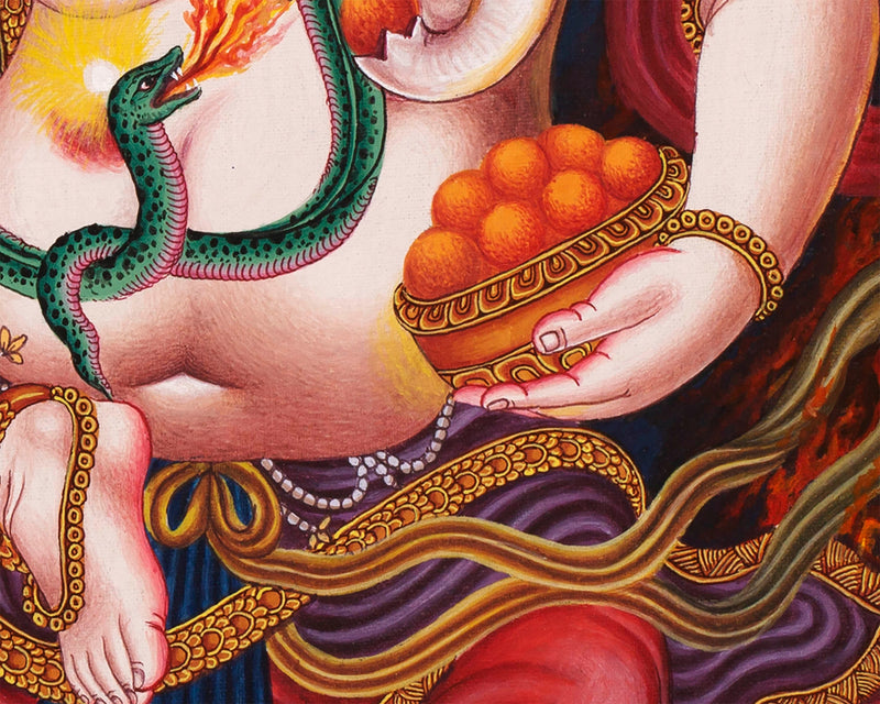 Ganesh Thangka Art | Newari Thangka Painting