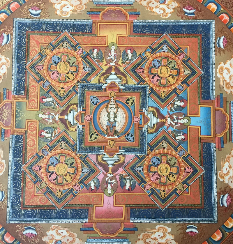 Lokeshvara Mandala Thangka  | Mandala Thangka Wall Art