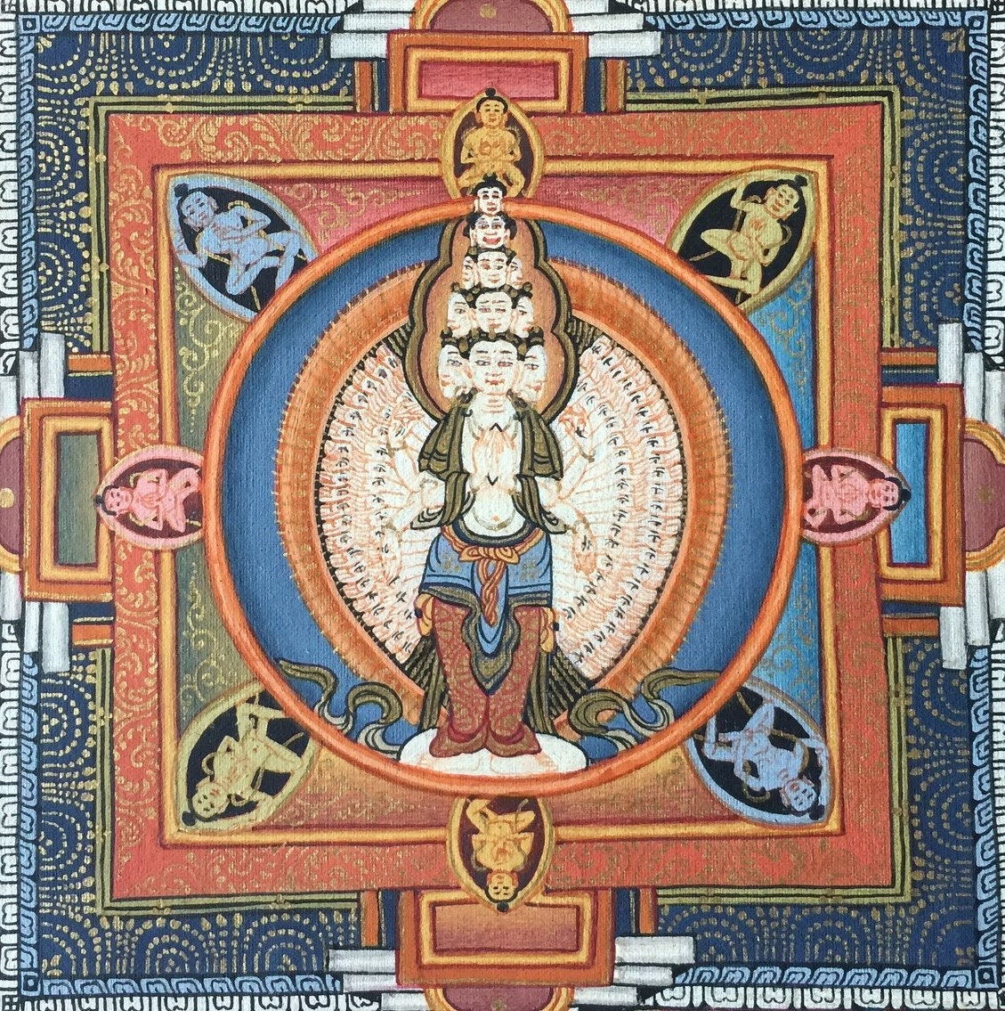 Lokeshvara Mandala Thangka  | Mandala Thangka Wall Art