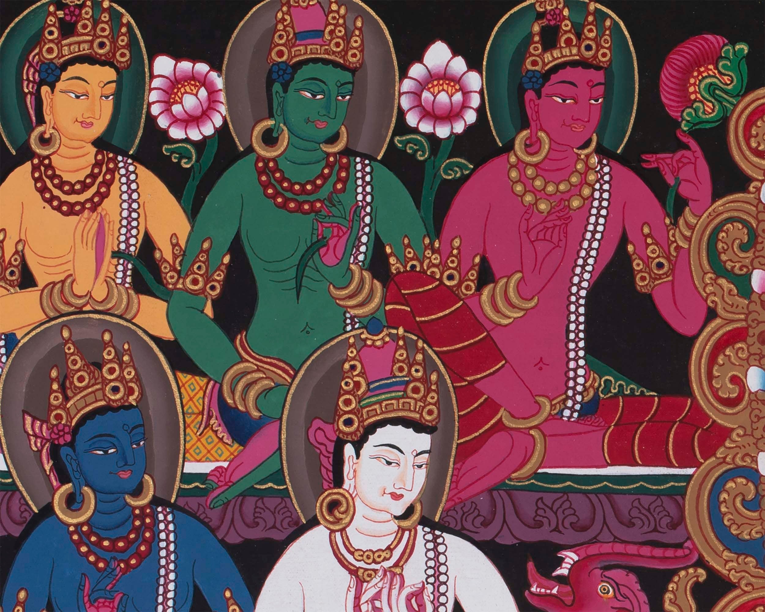 Colorful Buddha Thangka | Wall Hanging Yoga Meditation