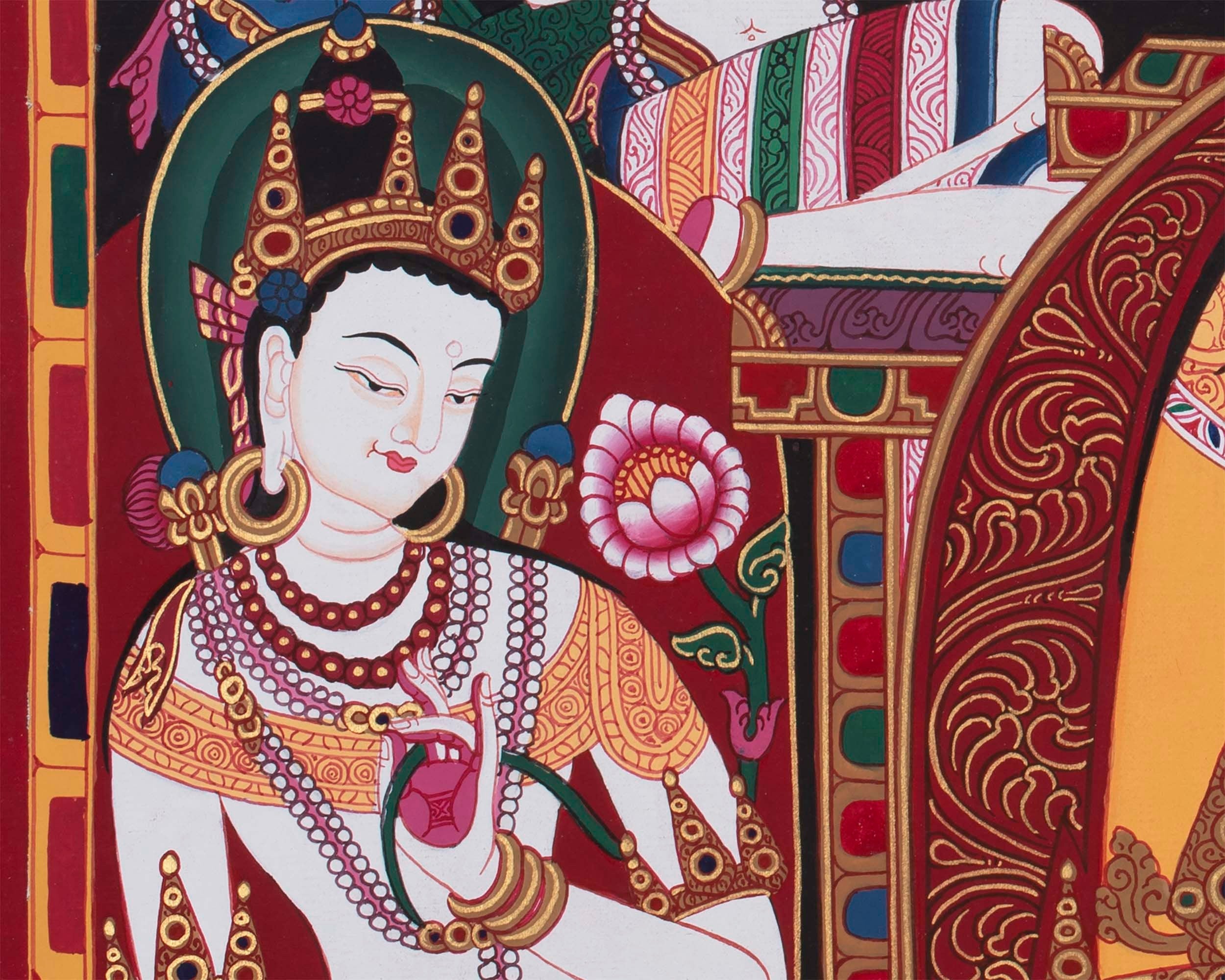 Colorful Buddha Thangka | Wall Hanging Yoga Meditation