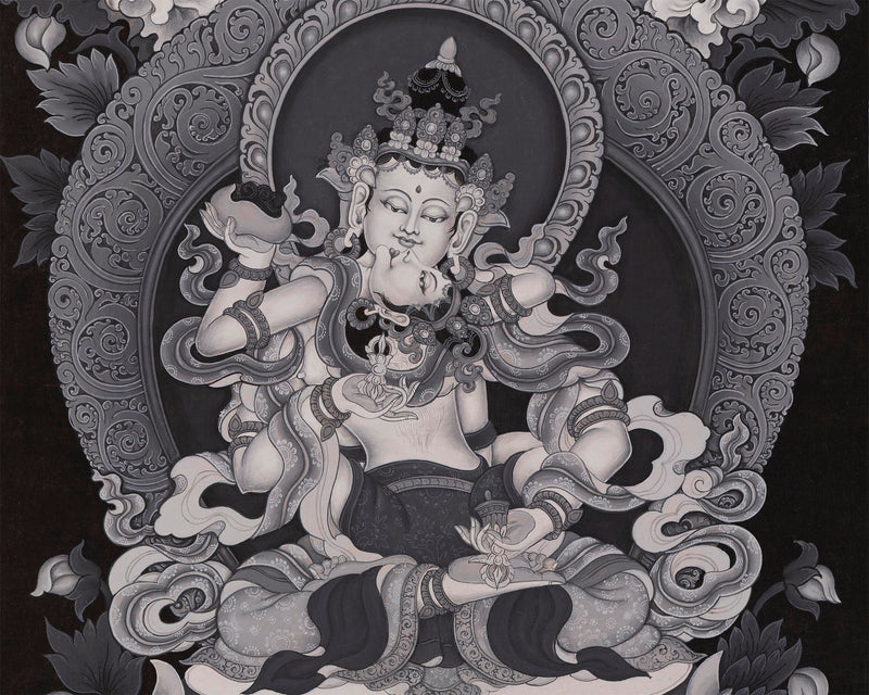 Vajrasattva Thangka Painting | Consort in Union |Himalayan Art