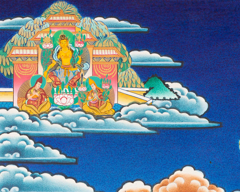 Gelugpa Tree Thangka | Unique Tibetan Buddhism Art