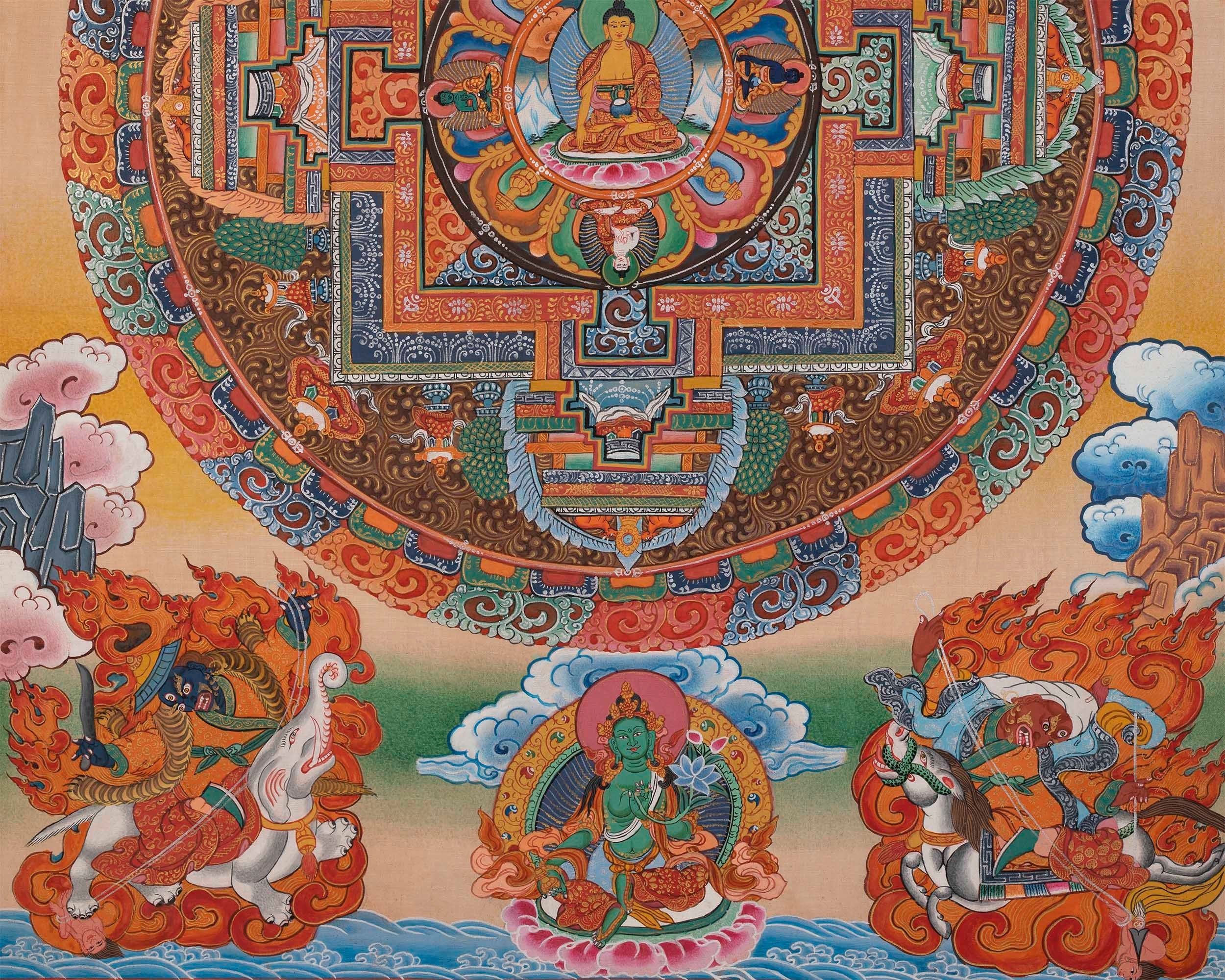 Colorful Mandala Thangka | Unique Tibetan Thanka