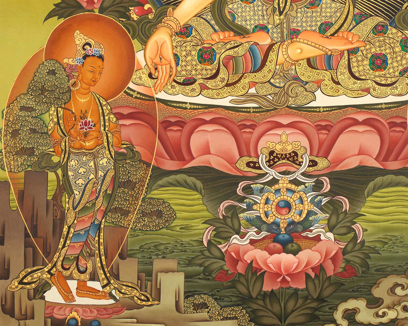 White Tara Thangka | Tibetan Wall Art | Treasure for life