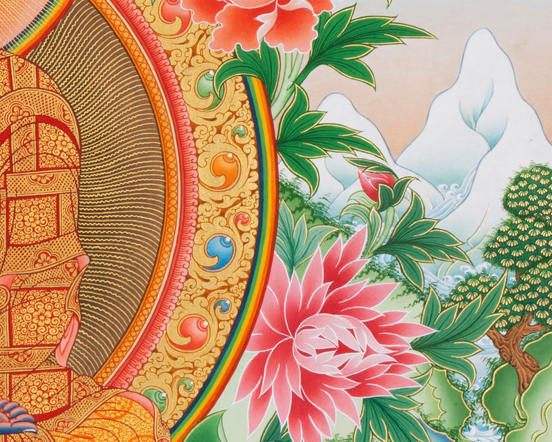 Medicine Buddha Handpainted Thangka | Bhaisajyaguru Himalayan Art