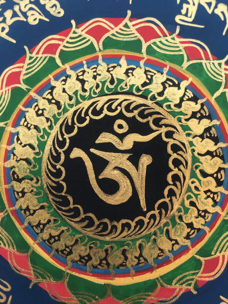 Mounted Mandala Thangka | Religious Handpainted Art | Wall Decoration