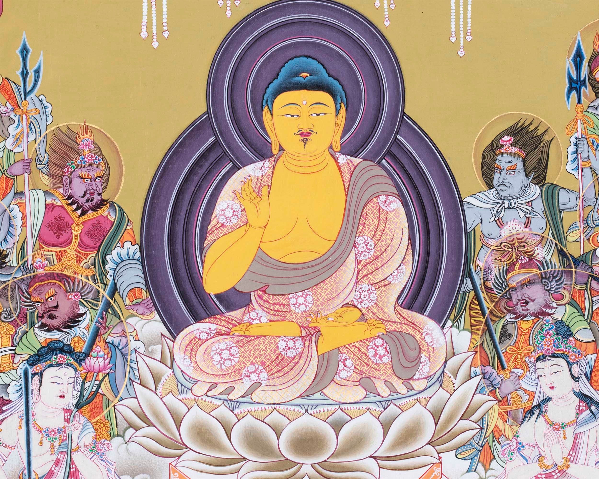 Japanese Style Buddha Thangka | Religious Painting Shrine Room Decor