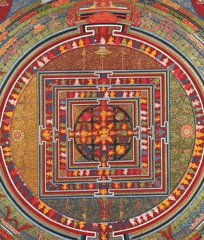 Dharmadhatu Manjushri Mandala | Traditional Thangka Art