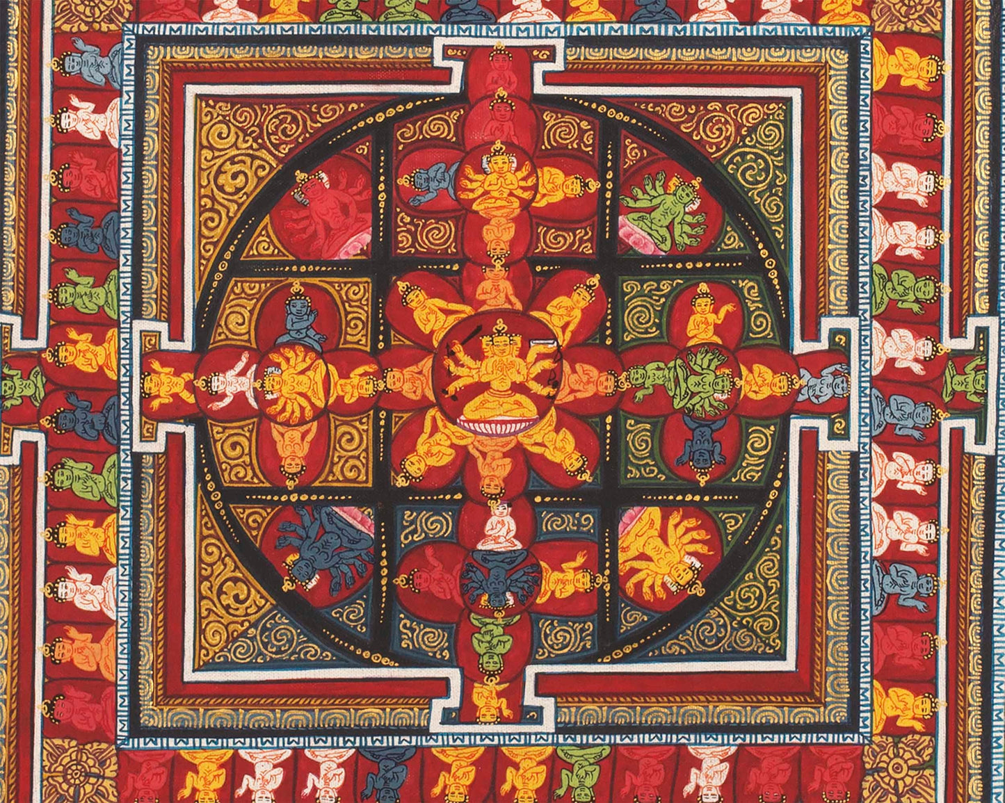 Dharmadhatu Manjushri Mandala | Traditional Thangka Art