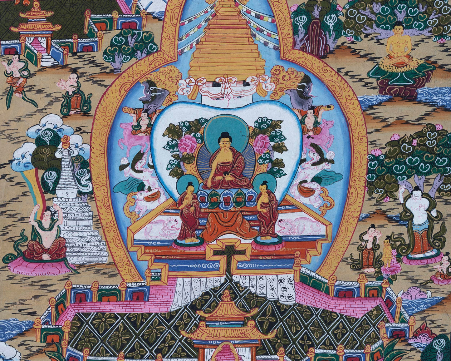 Buddhist Stupa Thangka Painting | Religious Artifacts |