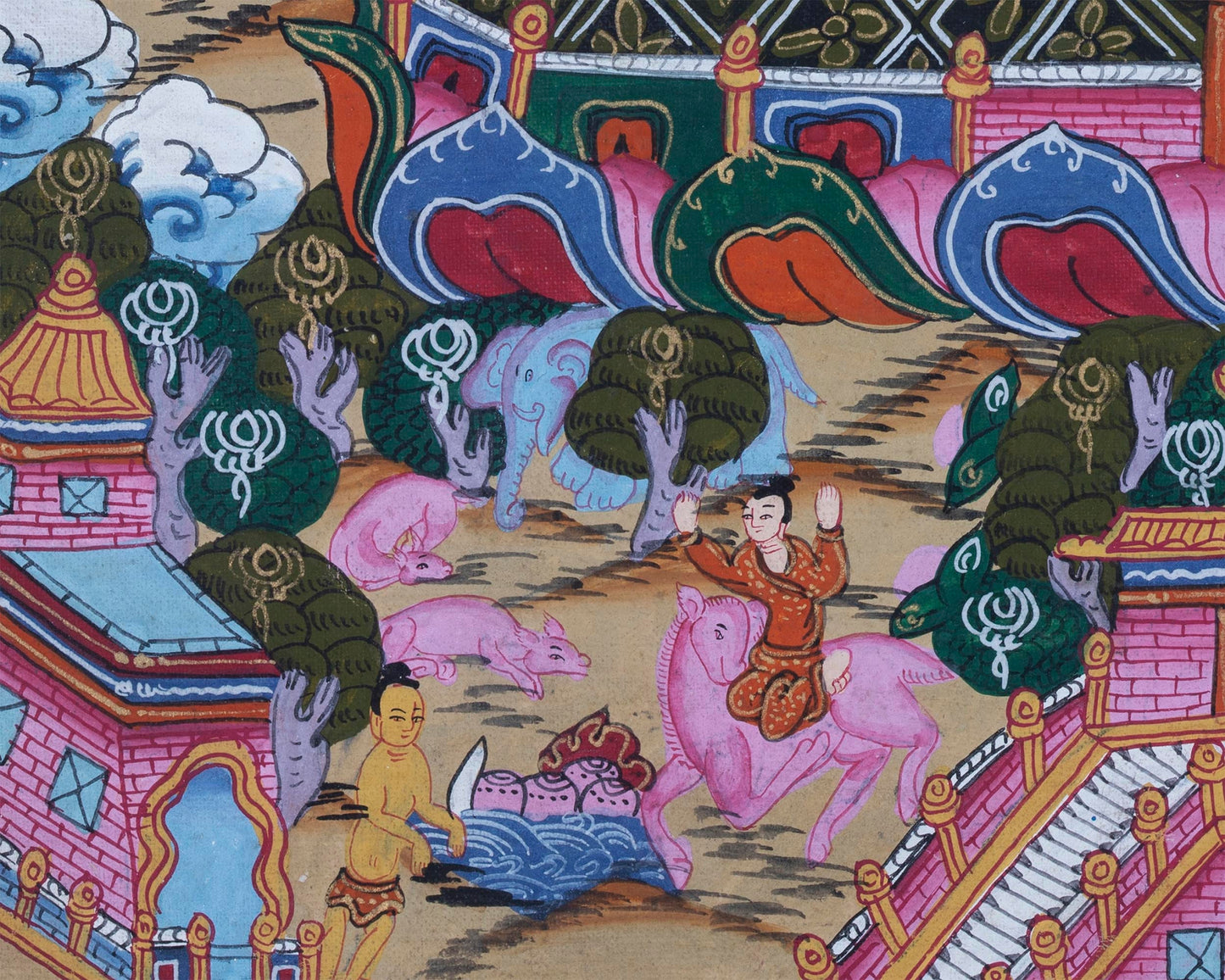 Buddhist Stupa Thangka Painting | Religious Artifacts |