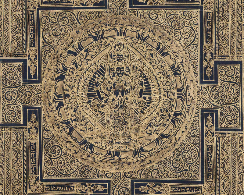 1000 Armed Chengrezig Mandala | Bodhisattva Painting