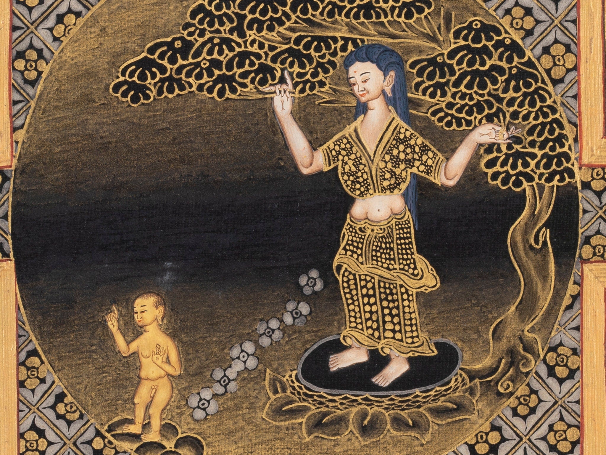 Mayadevi Wall Handing Mandala Thangka | Original Tibetan Painting
