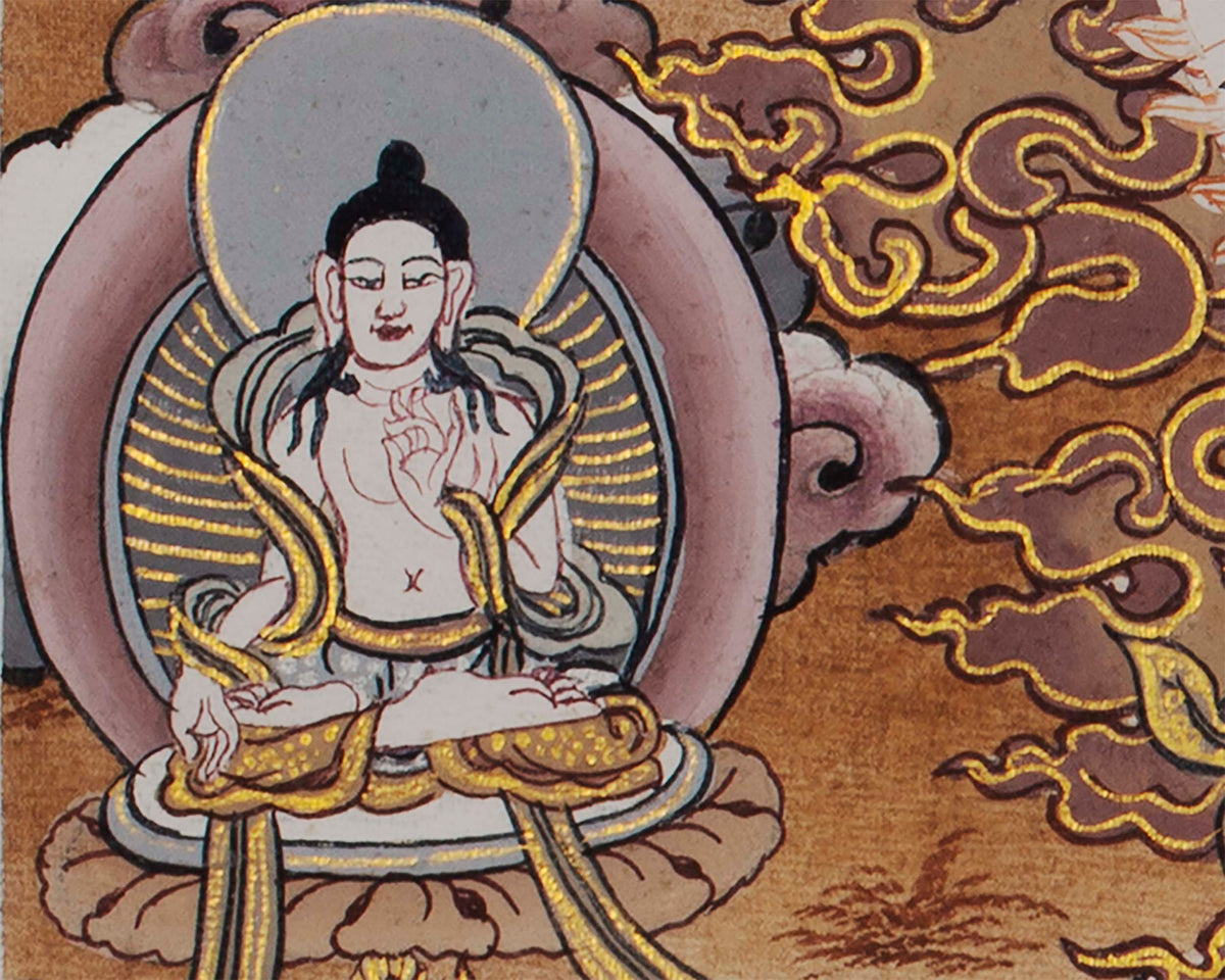 Protector Dukkar | The White Umbrella Goddess | Original Thangka of Sitatapatra