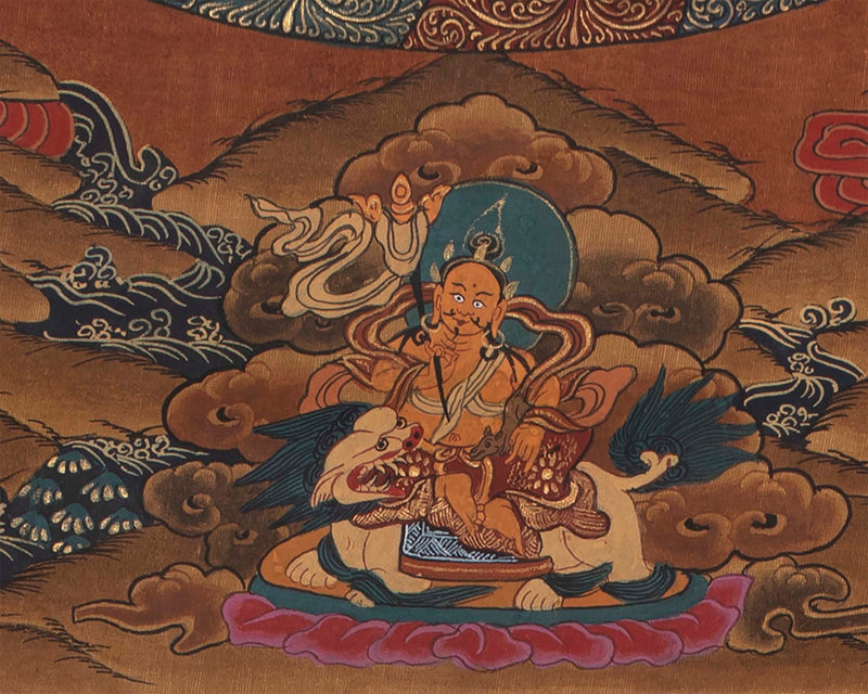 Vintage Mandala with Guhyasamaja , Chakrasamvara and Mahakalas