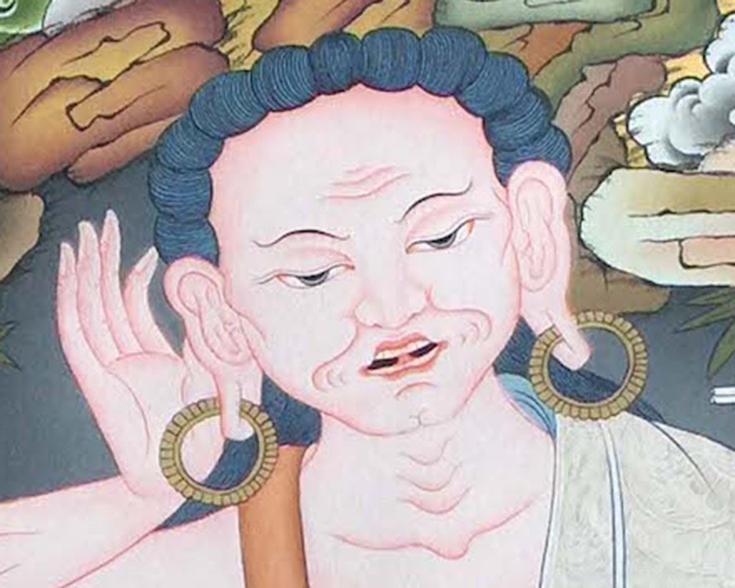 Milarepa Thangka Painting | Mahasiddha Jetsun Meelarepa | Wall Hanging Decor