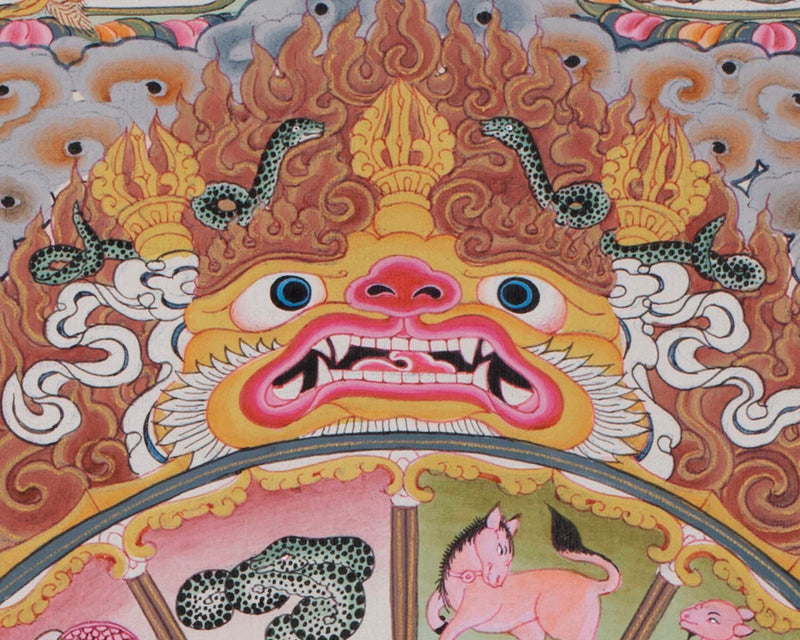 Tibetan Astrological Chart Calendar | Original Hand painted Tibetan Calendar Thangka