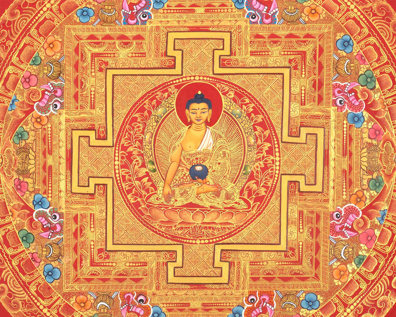Shakyamuni Buddha Mandala |  Tibetan Thangka Painting