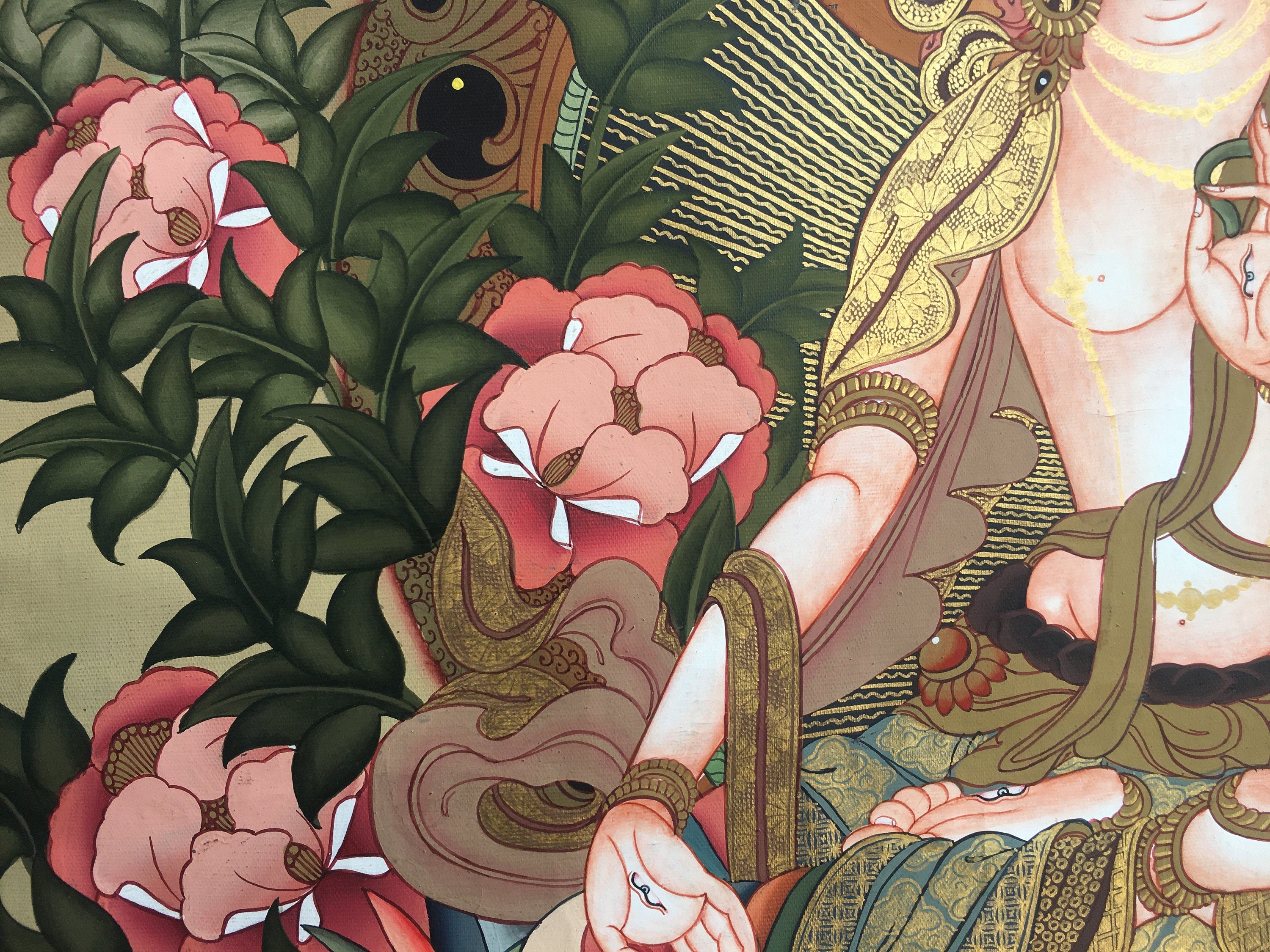 Tara Brocade Mounted Thangka  | Spiritual Gift for Buddhists
