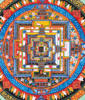 Kalachakra Mandala Thangka | Wheel Of Life Mandala | Wall Hanging Decoration