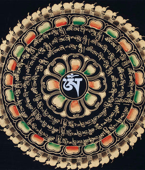Om Mantra Mandala thangka | Altar Decor