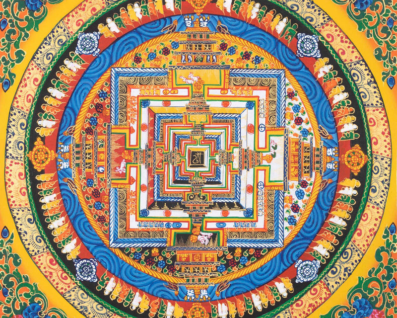 Yellow Kalachakra Mandala  | Tibetan Art
