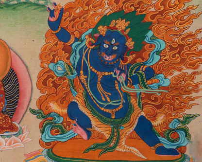 Brocade Chengrezig Thanka |  Buddhist Wall hanging