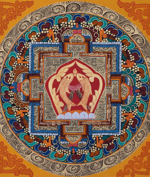 Fish Mandala Thangka | Wall Decoration Painting