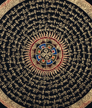 Vishva Vajra Mandala Thangka | Buddhist Handpainted Artwork | Wall Hanging Decor