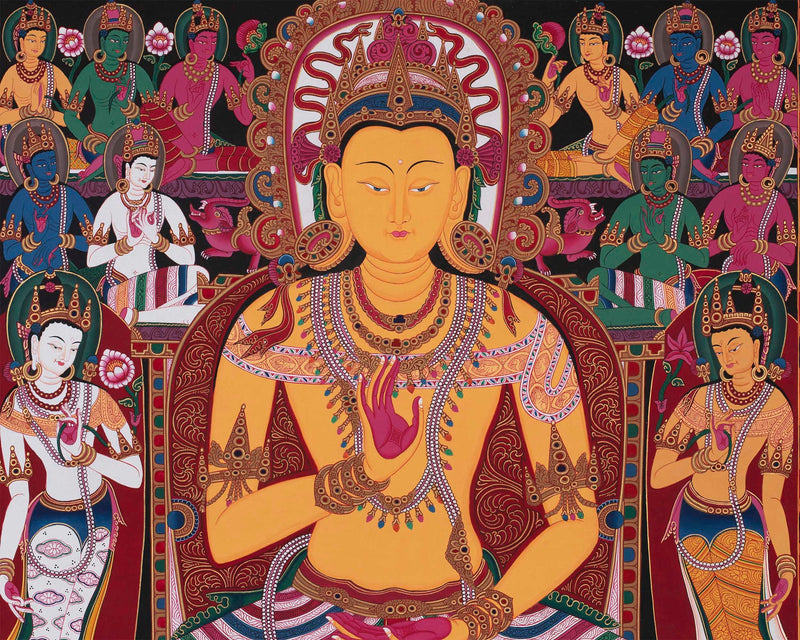 Colorful Buddha Thangka | Wall Hanging Yoga Meditation