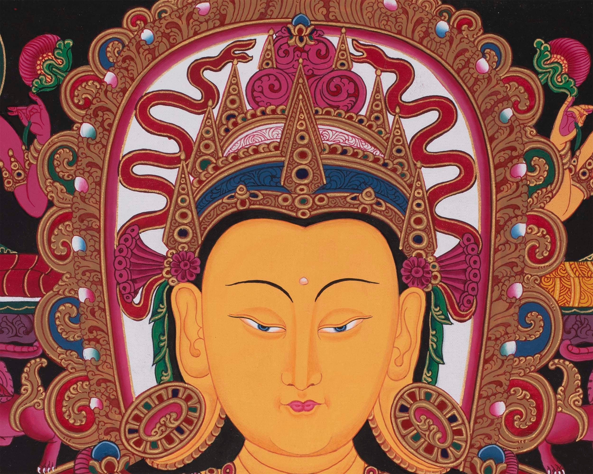 Colorful Buddha Thangka | Wall Hanging Yoga Meditation