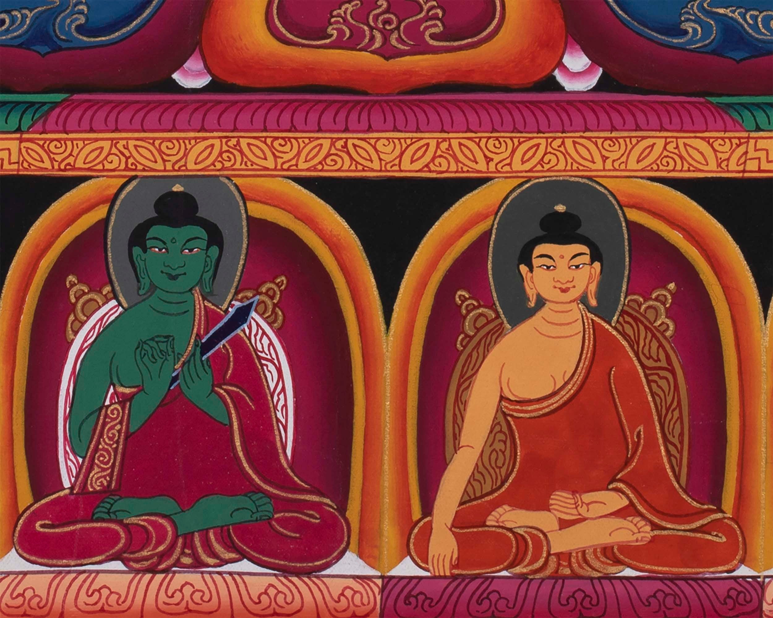 Colorful Buddha Thangka | Wall Hanging Yoga Meditation