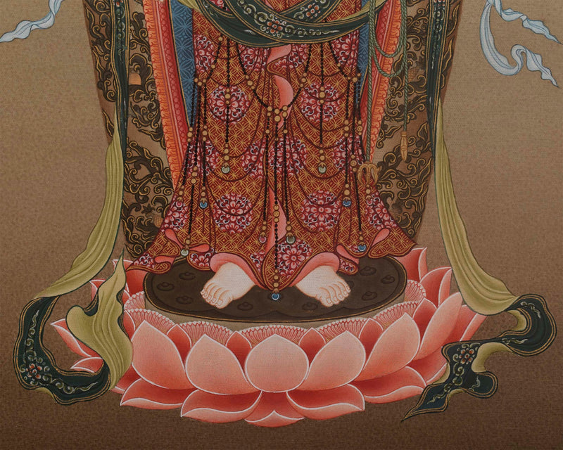 Unique Thangka of the Eight Armed Avalokiteshvara | Japanese Deity