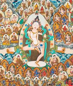 Machig Labdron Tree | Unbrocaded Thangka